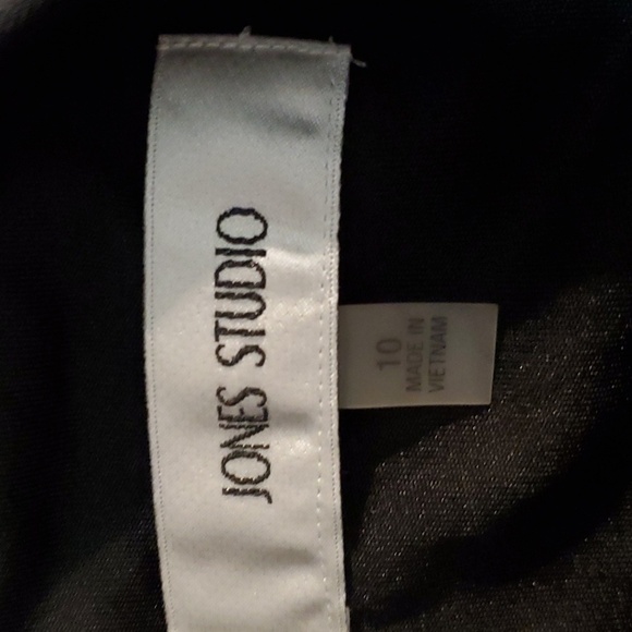 Jones Studio- Womens Black Twist front Sleeveless Midi Dress Size 10 - Picture 4 of 6